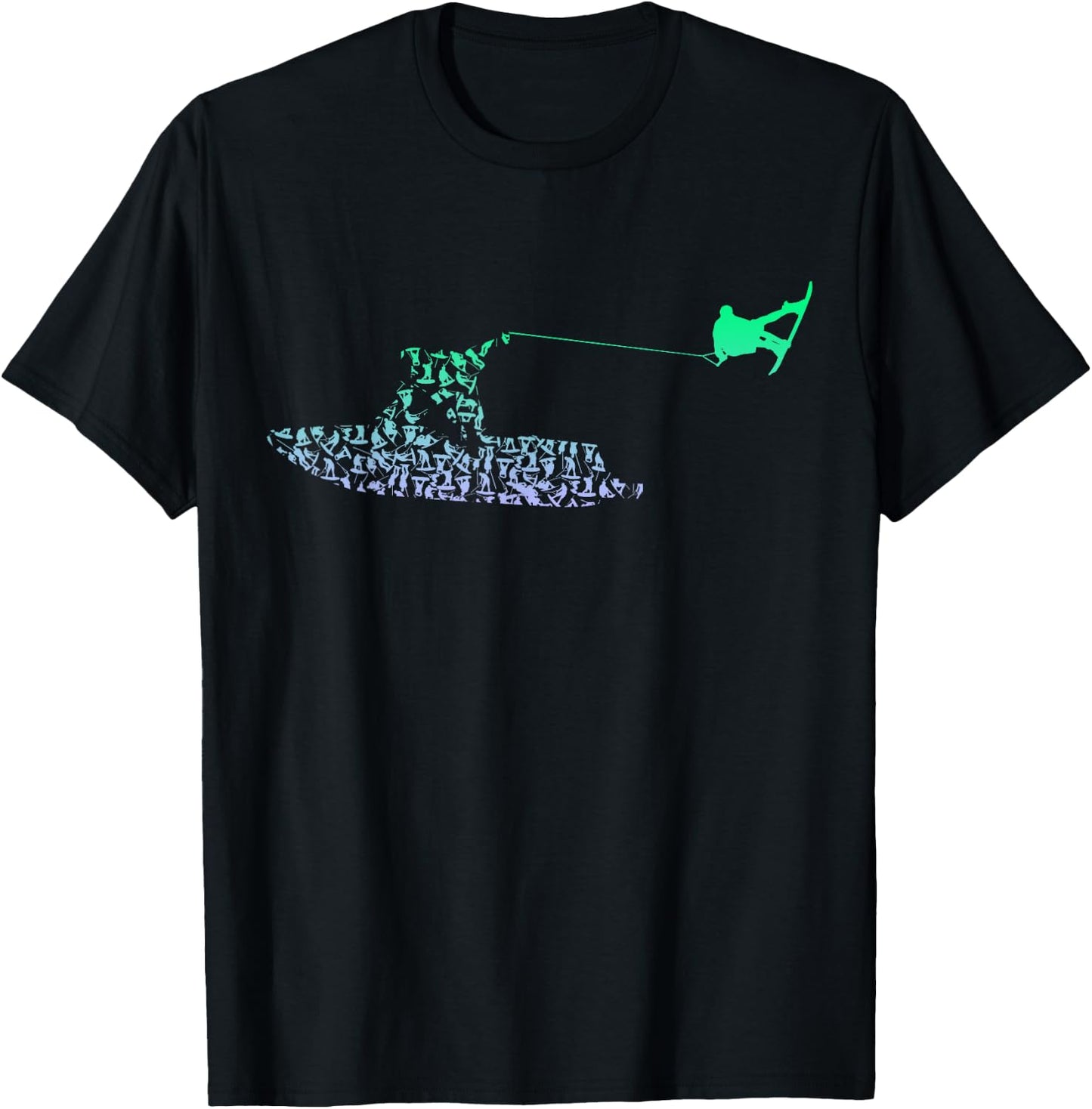 Boys Wakeboarder Shirt | Wakeboard Shirt | Wakeboarding , Small, Black T-Shirt - T-Shirt | Black