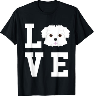 I Love My Maltese Dog Lover T-Shirt - T-Shirt | Black