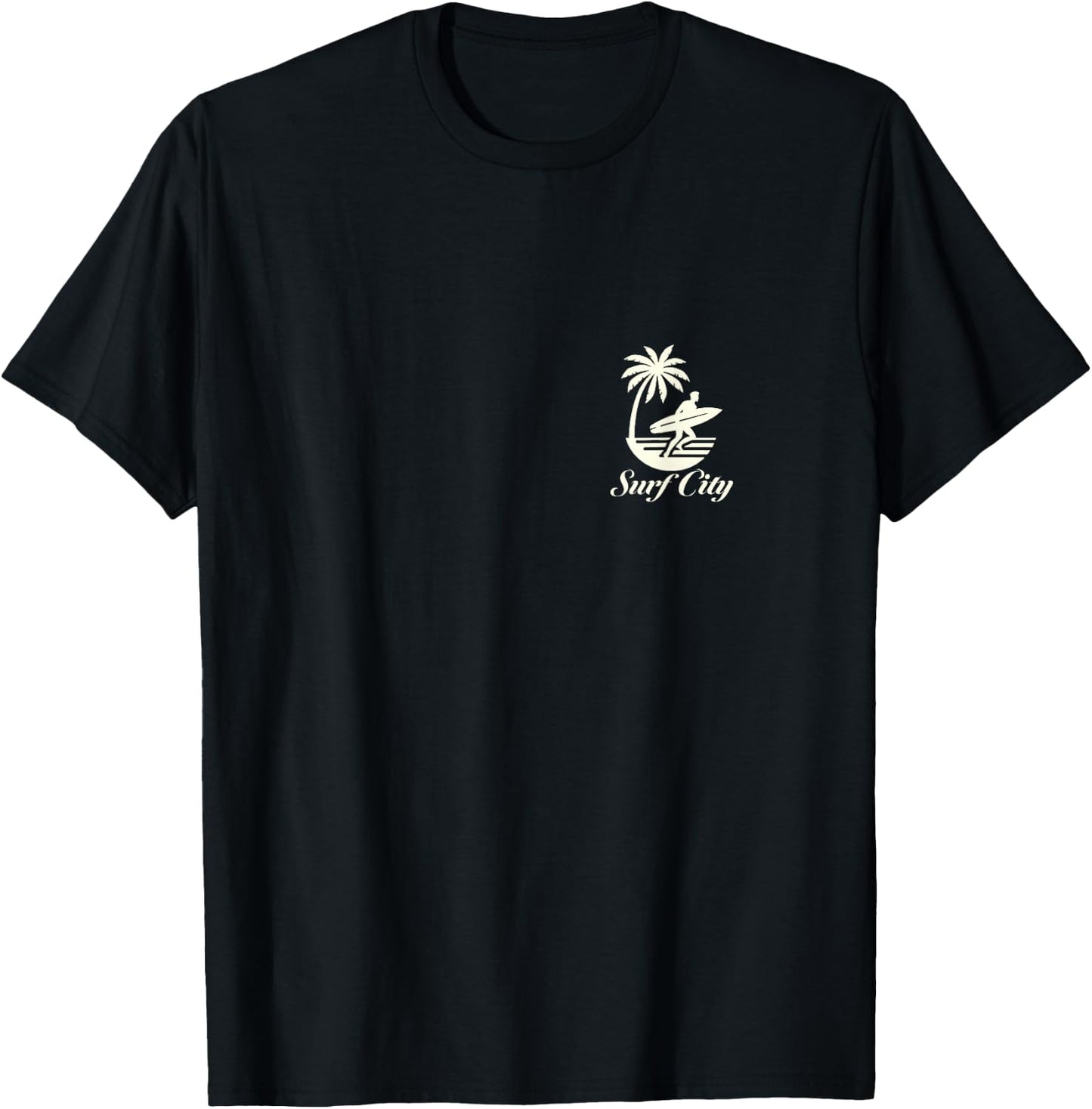 El Salvador Surf City Beach Vintage T-Shirt - T-Shirt | Black