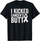 Lung Cancer Awareness I Kicked Cancer's Butt T-Shirt - T-Shirt | Black