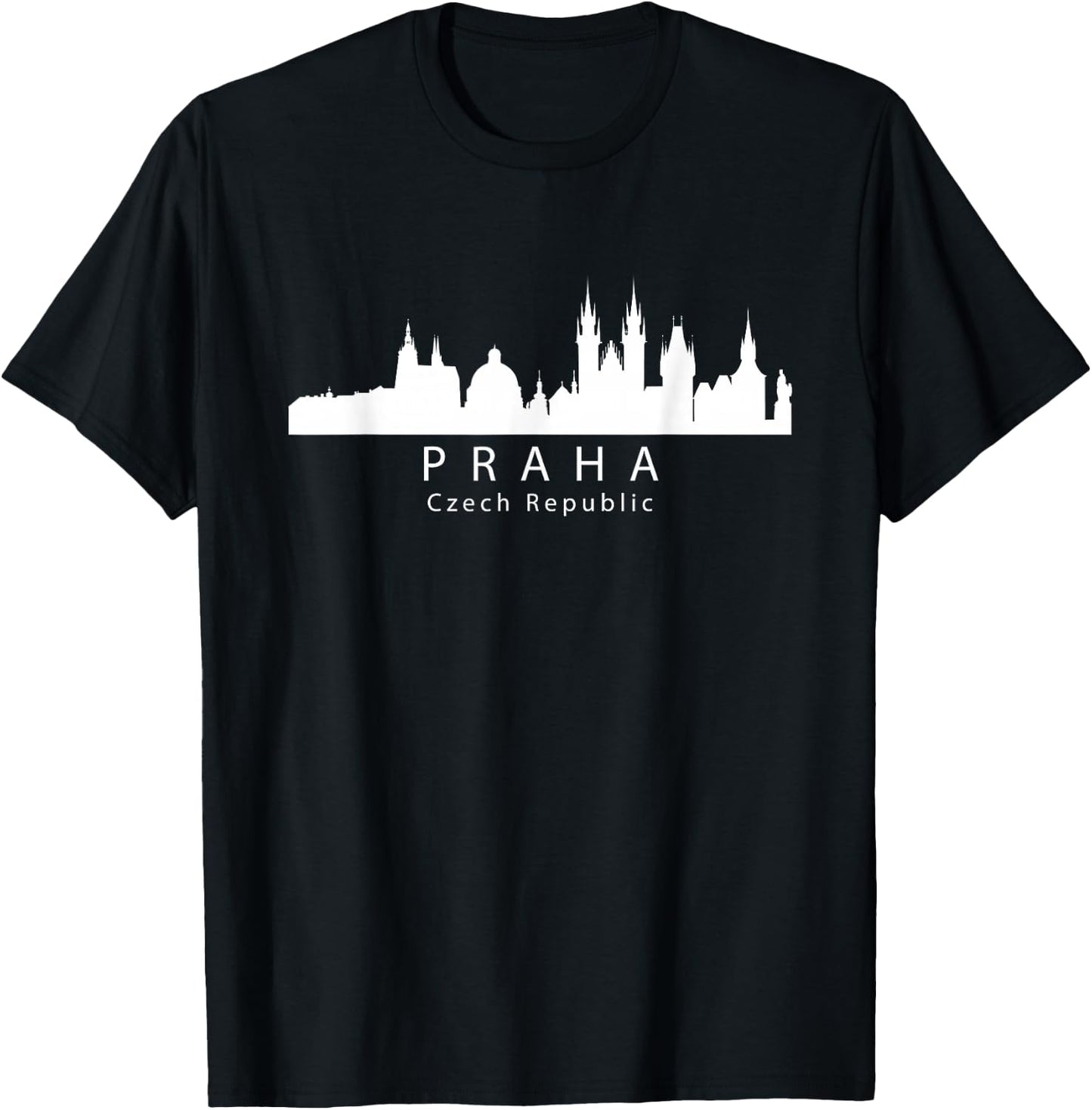 Praha Prague Czech Republic Skyline T-Shirt - T-Shirt | Black