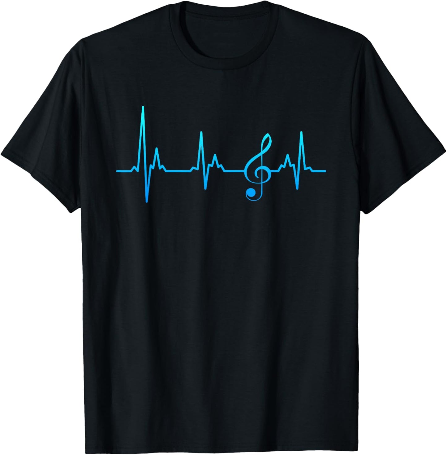 Musical Clef My Heart Beats for Music Sheet Music T-Shirt - T-Shirt | Black