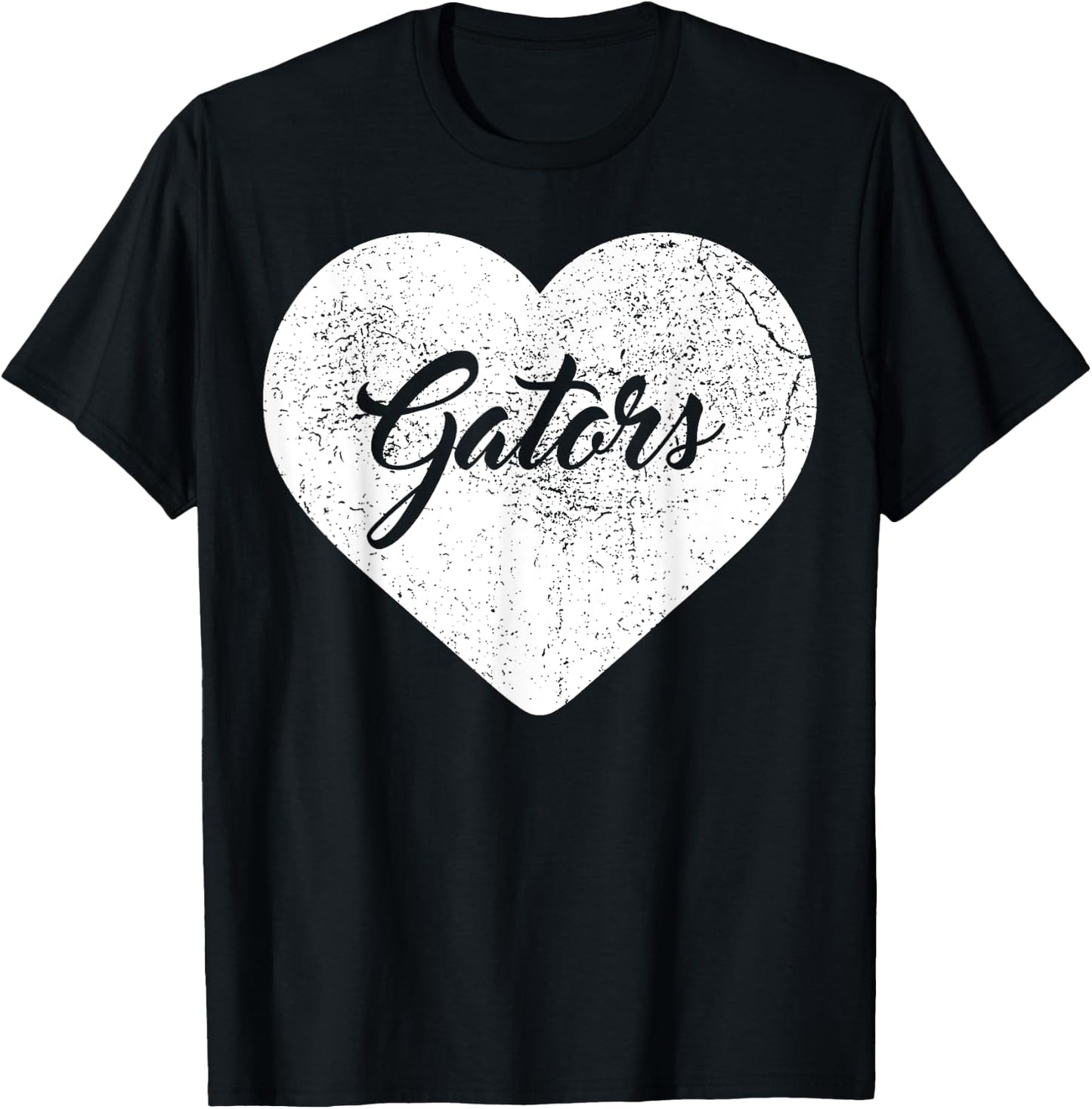 Gators School Sports Fan Team Spirit Mascot Heart Gift T-Shirt - T-Shirt | Black