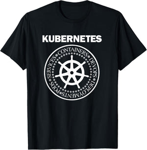 Kubernetes DevOps Programming Container Docker Services T-Shirt - T-Shirt | Black