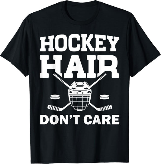 Funny Ice Hockey Design For Girls Women Ice Hockey Player T-Shirt - T-Shirt | Black