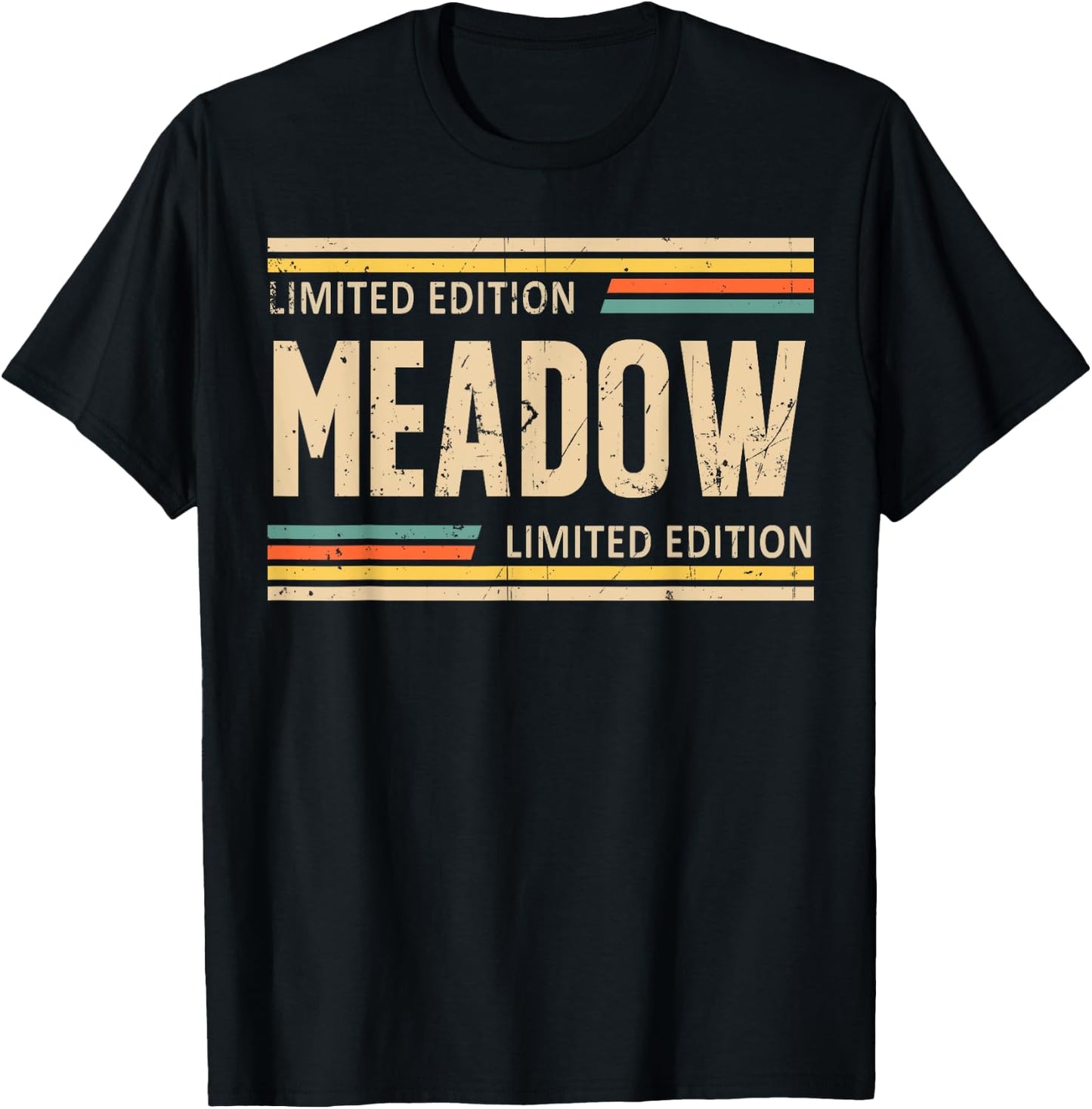 MEADOW Limited Edition Shirt MEADOW Name Personalized T-Shirt - T-Shirt | Black