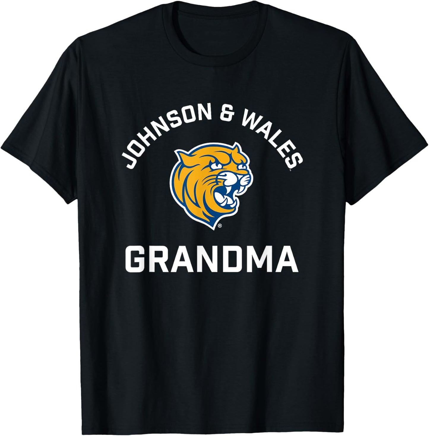 Johnson and Wales University JWU Wildcats Arched Grandma T-Shirt - T-Shirt | Black