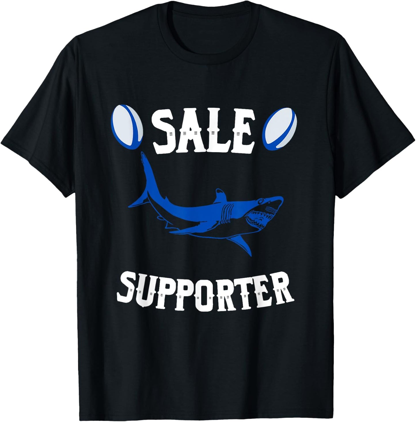 Sale Supporter Rugby Rugbyman Funny Rugby Ball T-Shirt - T-Shirt | Black