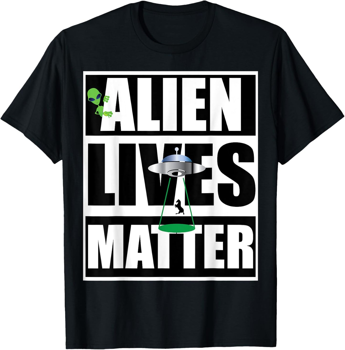 Alien Lives Matter Protest T-Shirt - T-Shirt | Black