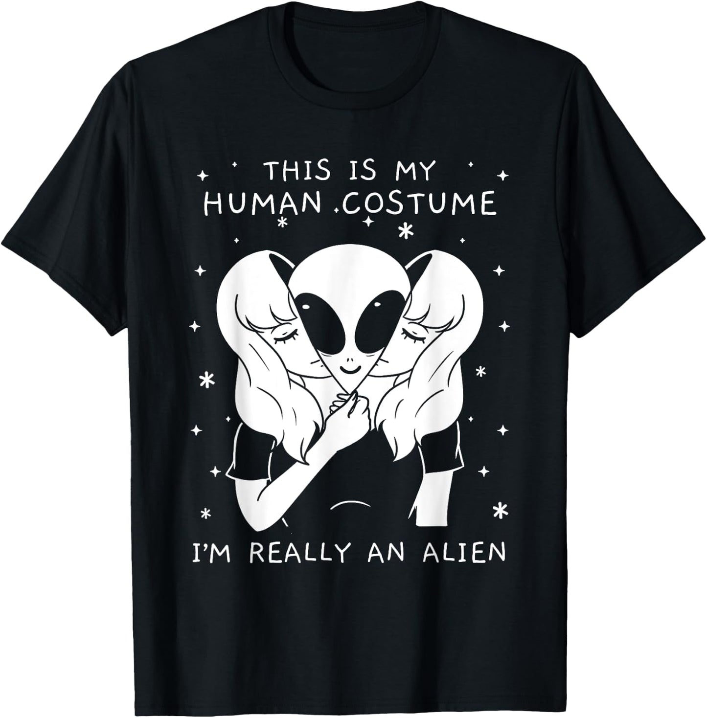 This Is My Human Costume I'm Really An Alien Alien T-Shirt - T-Shirt | Black