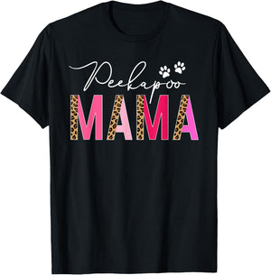 Peekapoo Mom Fur Parent Dog Owner Veterinarian Mother's Day Men Women Girls Kids T-Shirt - T-Shirt | Black