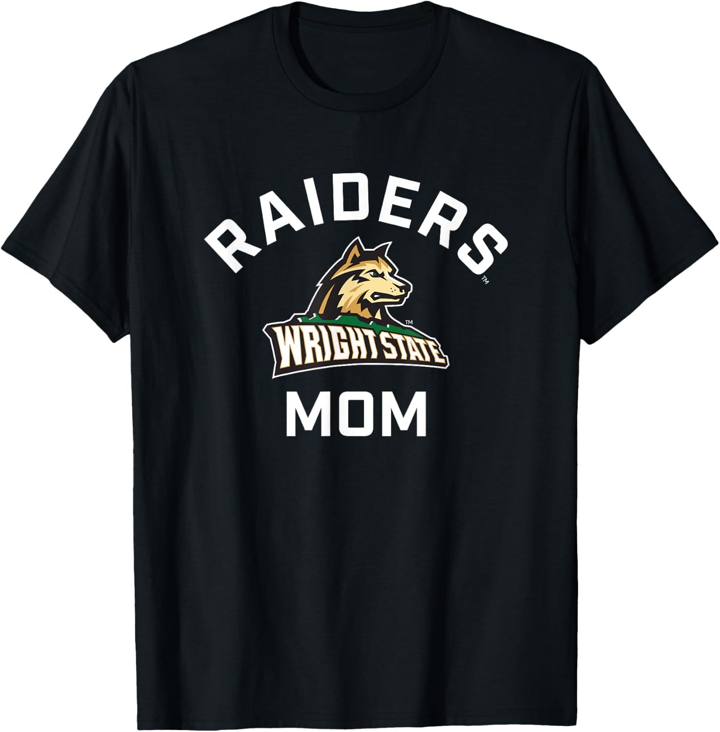 Wright State University WSU Raiders Arched Mom T-Shirt - T-Shirt | Black