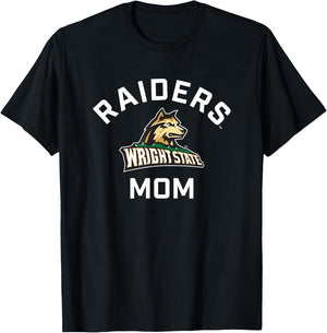 Wright State University WSU Raiders Arched Mom T-Shirt - T-Shirt | Black