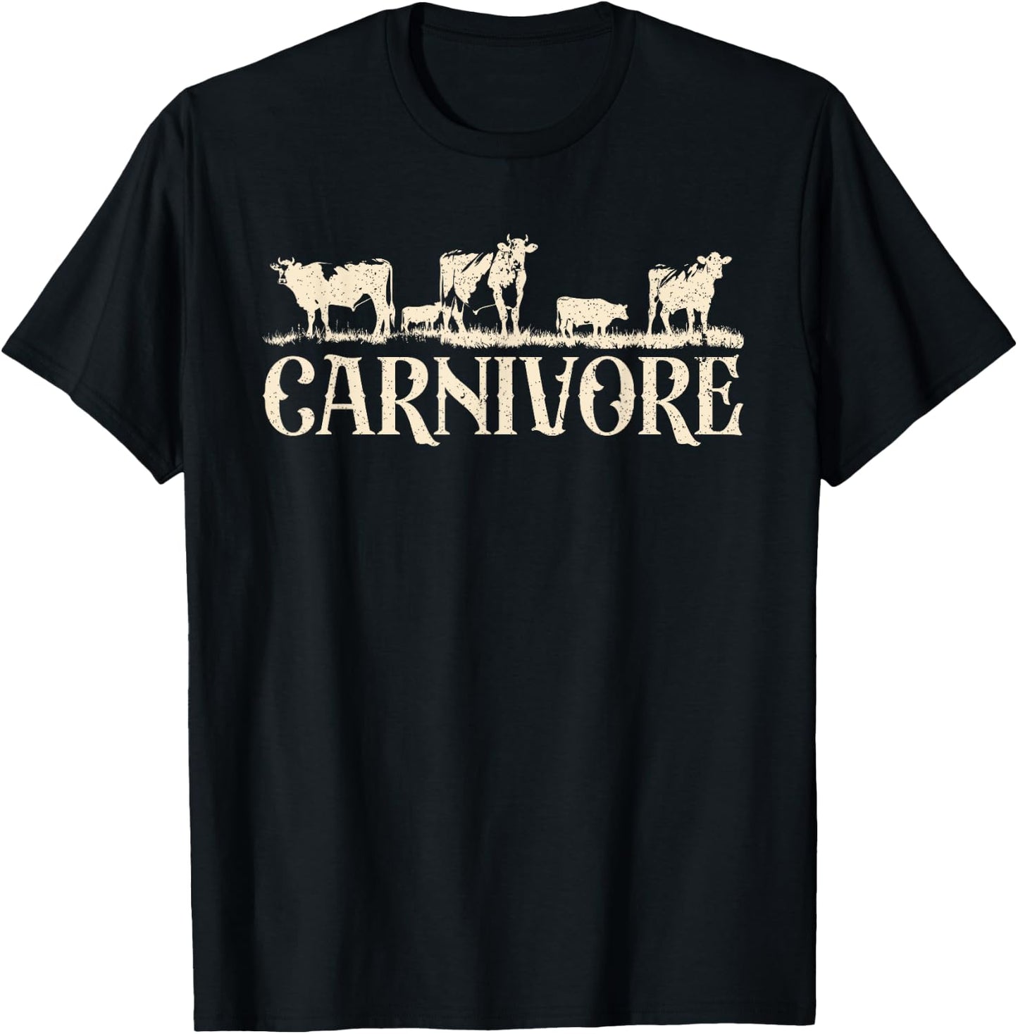 Carnivore Diet Anti-Vegan Anti-Vegetarian Keto Diet T-Shirt - T-Shirt | Black