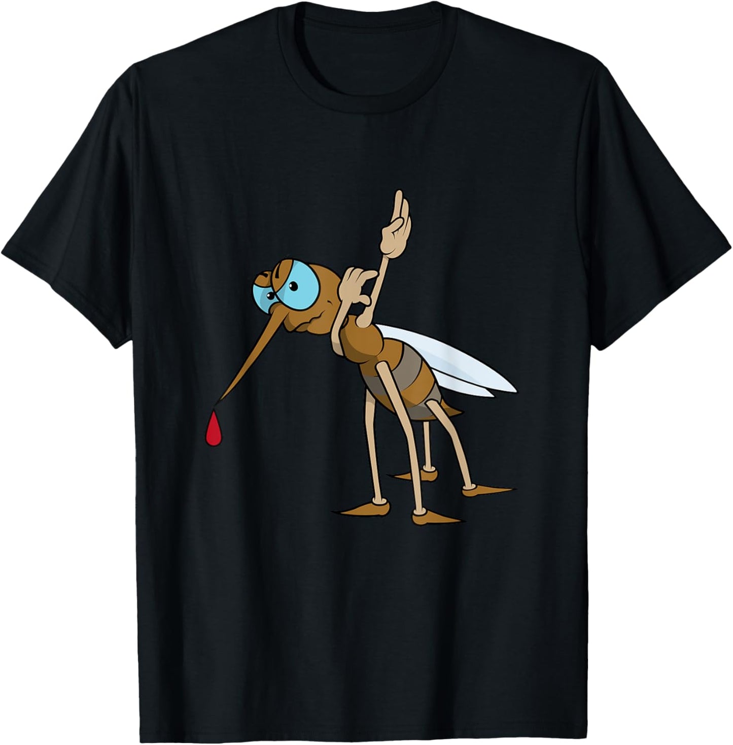 Dabbing Mosquito - Funny Mosquito Dab T-Shirt - T-Shirt | Black