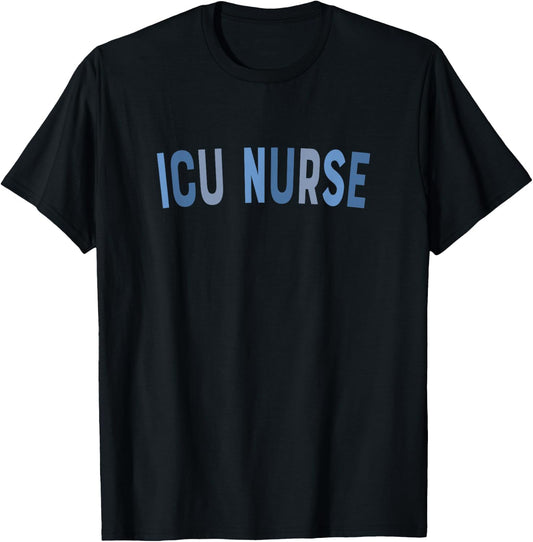 Vintage ICU Nurse Intensive Care Unit Nurse Emergency Nurse T-Shirt - T-Shirt | Black
