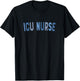 Vintage ICU Nurse Intensive Care Unit Nurse Emergency Nurse T-Shirt - T-Shirt | Black
