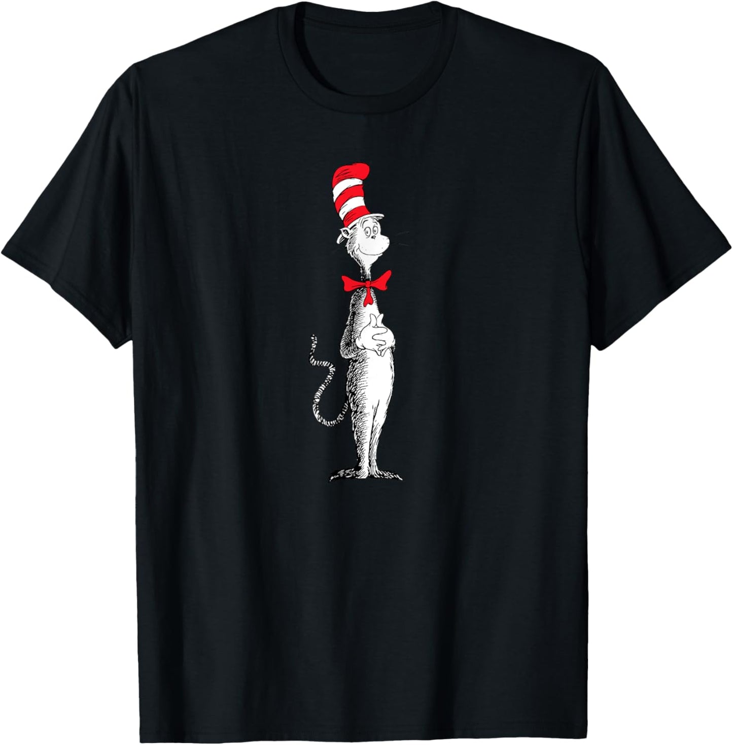 Dr. Seuss Standing Cat T-Shirt - T-Shirt | Black