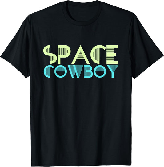 Howdy Cosmic Cowboy Space Rodeo Star Country Vintage Western T-Shirt - T-Shirt | Black