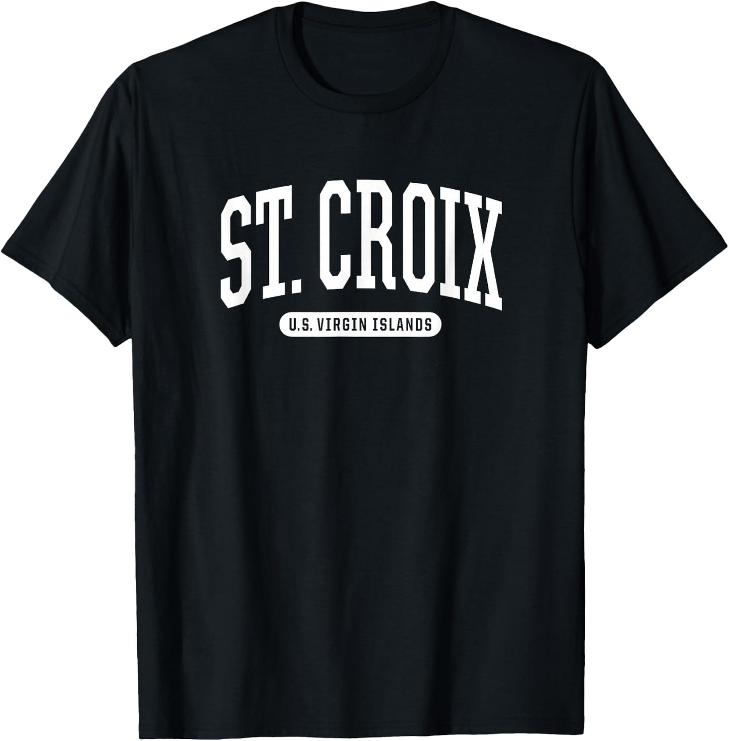 College Style St. Croix US Virgin Islands Souvenir Gift T-Shirt - T-Shirt | Black