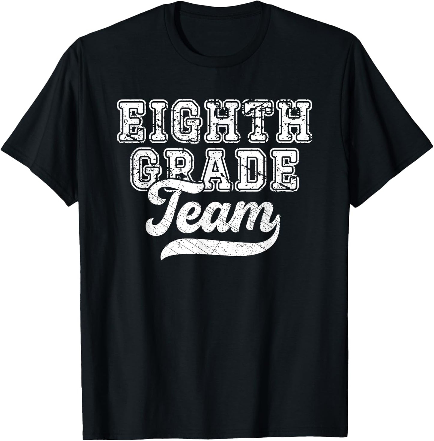 Teachers eighth Grade Retro Back To School Team 8th Grade T-Shirt - T-Shirt | Black