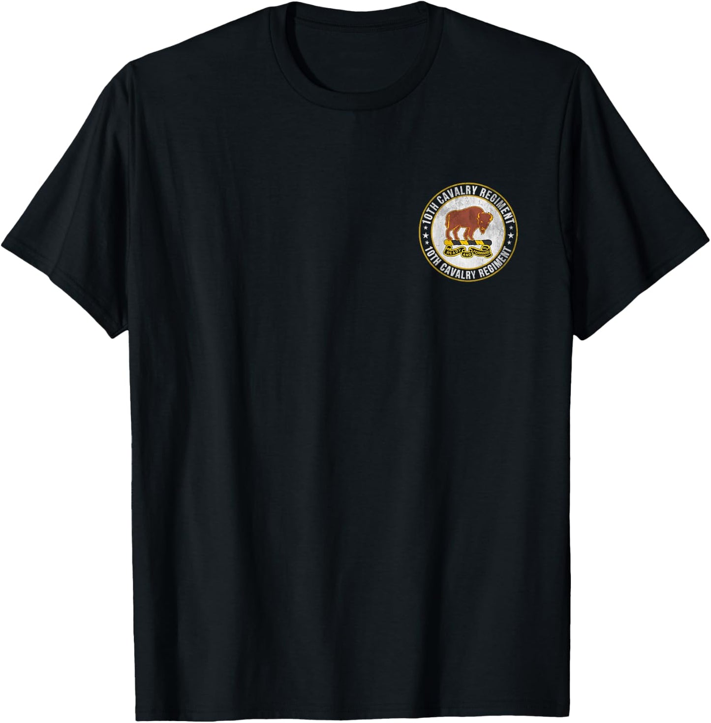 10th Cavalry Regiment Military Veterans Day Father Day T-Shirt - T-Shirt | Black