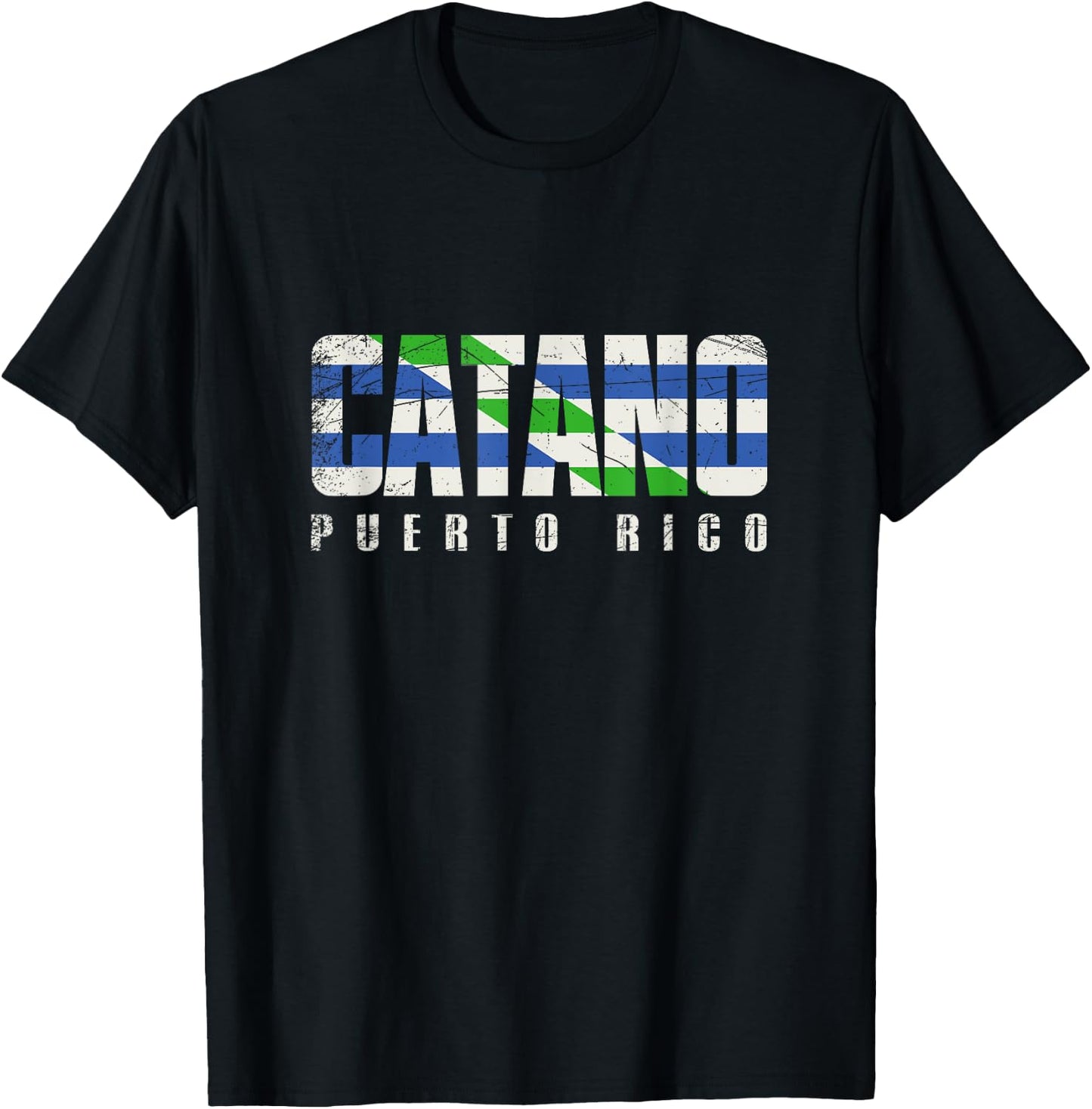 Cataño City in Puerto Rico, Cataño Flag T-Shirt - T-Shirt | Black