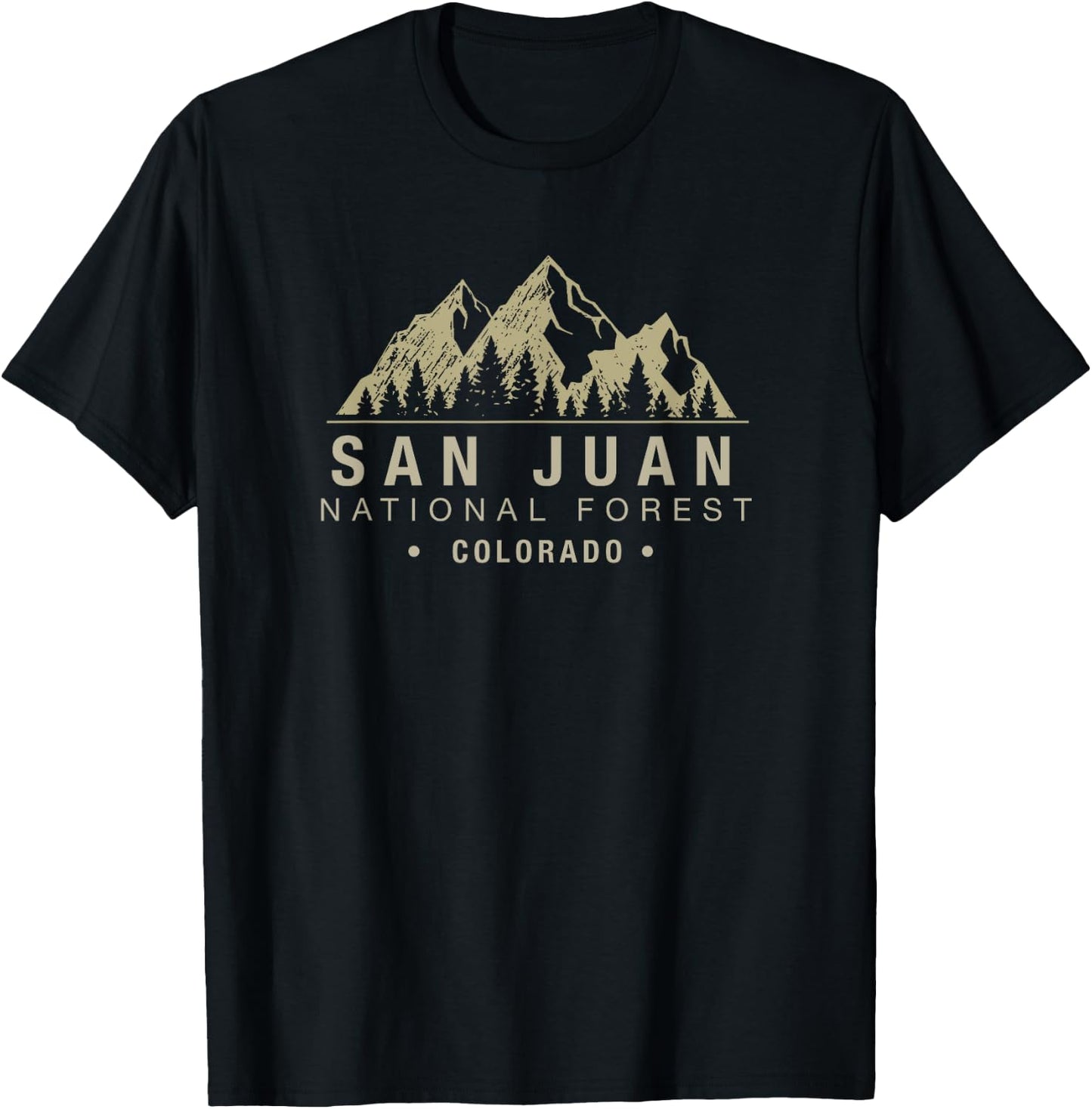 Colorado Souvenir San Juan National Forest T-Shirt - T-Shirt | Black
