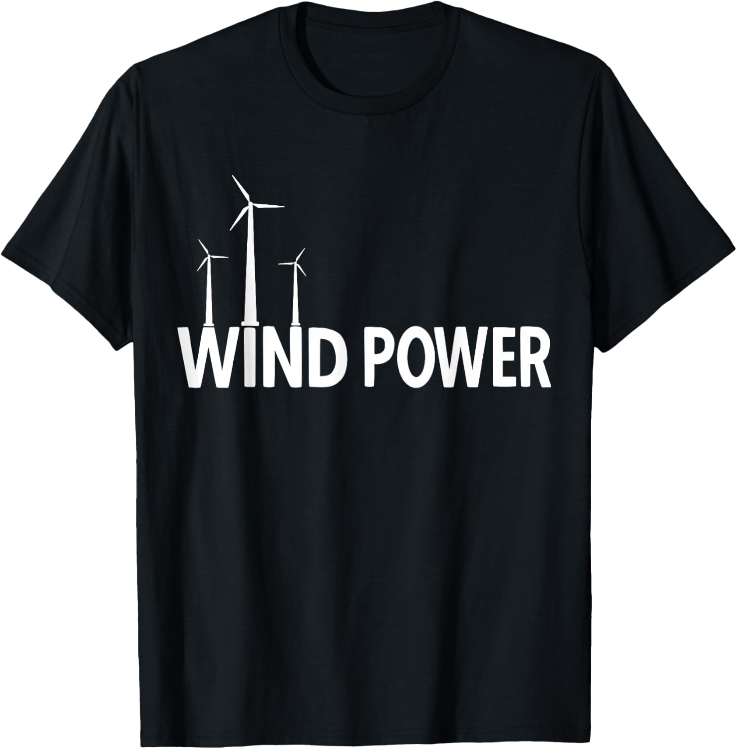 Wind Energy Wind Power Wind Turbine T-Shirt - T-Shirt | Black