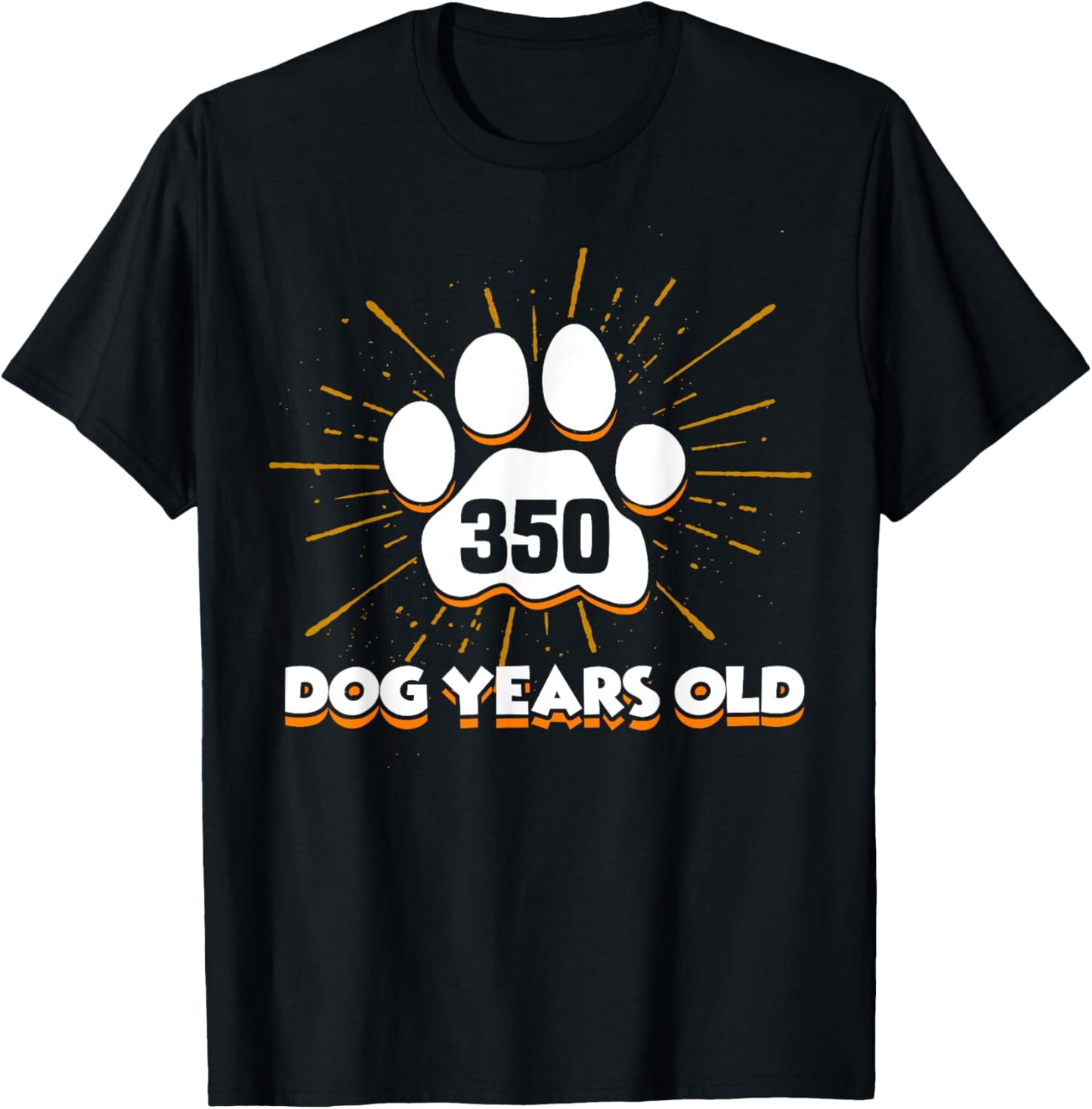 350 Dogs Years Old 50th Birthday Shirt For Dog Lover T-Shirt - T-Shirt | Black
