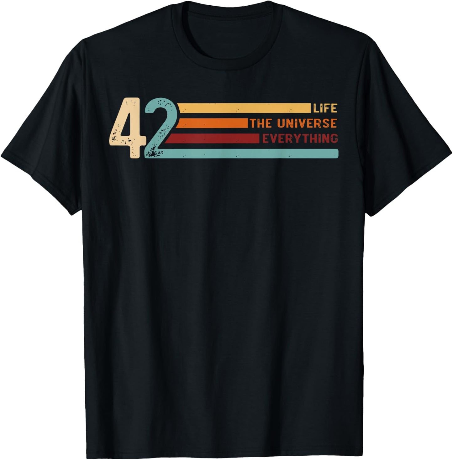 42 The Answer To Life The Universe And Everything T-Shirt - T-Shirt | Black