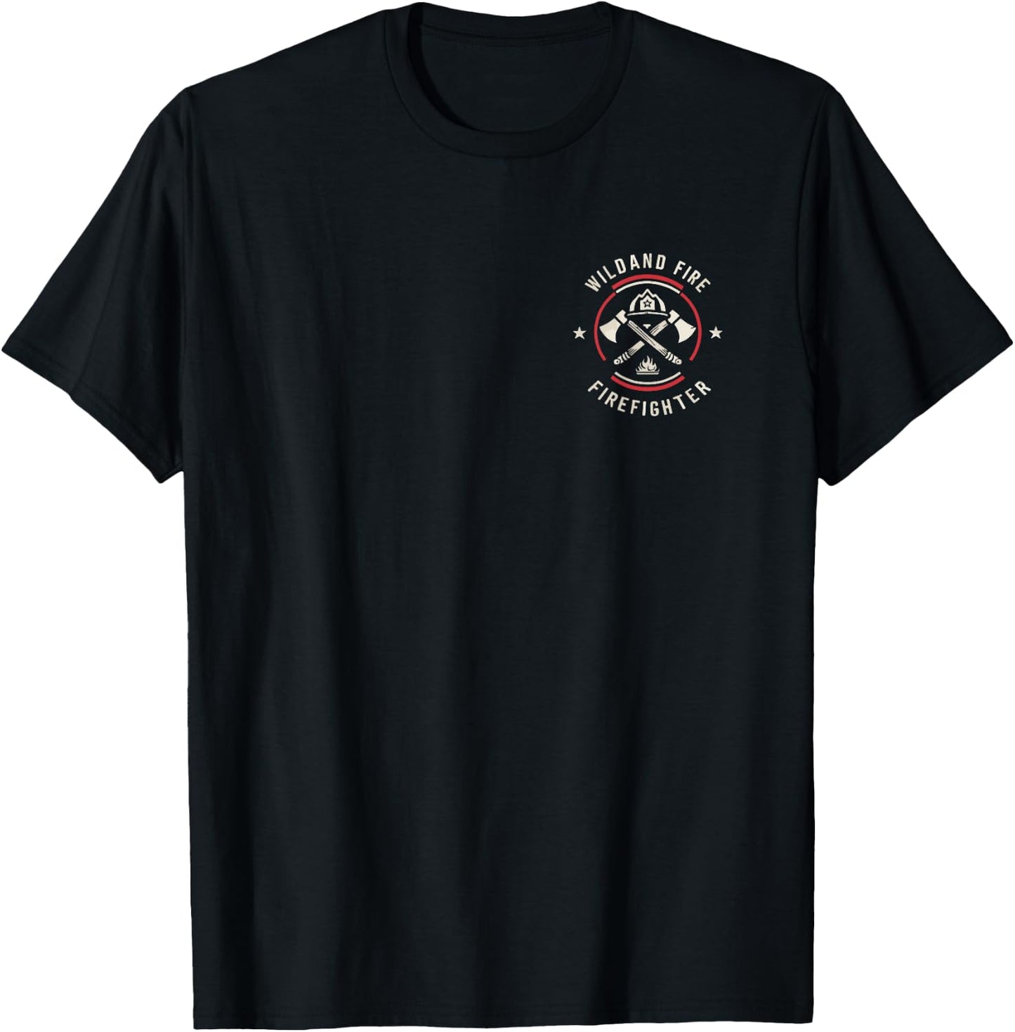 Wildland Firefighting Emblem Quote Wildland Fire Firefighter T-Shirt - T-Shirt | Black