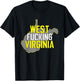 West Fucking Virginia with State T-Shirt - T-Shirt | Black