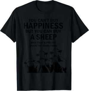 You can’t buy happiness but you can buy a sheep T-Shirt - T-Shirt | Black