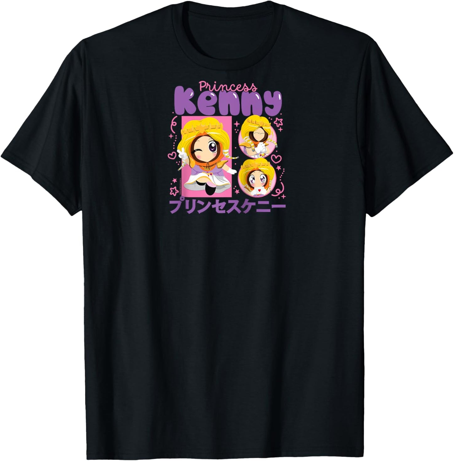 South Park - Kawaii Princess Kenny Raglan Baseball T-Shirt - T-Shirt | Black