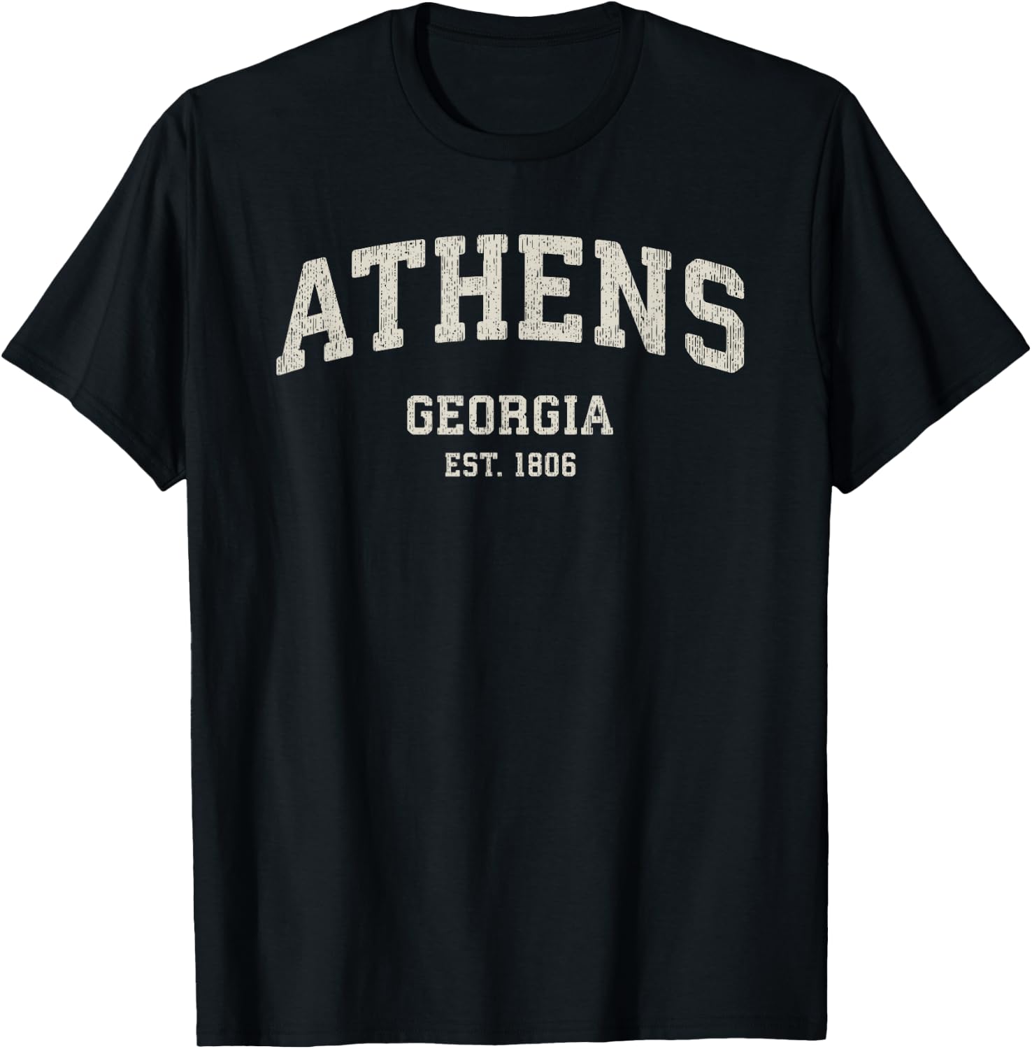 Athens Georgia GA Vintage Athletic Sports T-Shirt - T-Shirt | Black