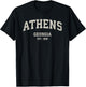 Athens Georgia GA Vintage Athletic Sports T-Shirt - T-Shirt | Black