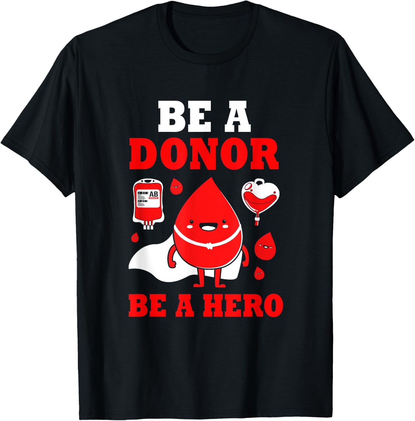 Donor Hero Phlebotomy Blood Donor Awareness T-Shirt - T-Shirt | Black