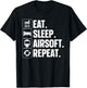 Best Airsoft Gift Airsoft Accessories & Stuff Airsoft Themed Black Small Modern Short Sleeve Lightweight, Classic fit, Durable for Airsoft Activities T-Shirt - T-Shirt | Black
