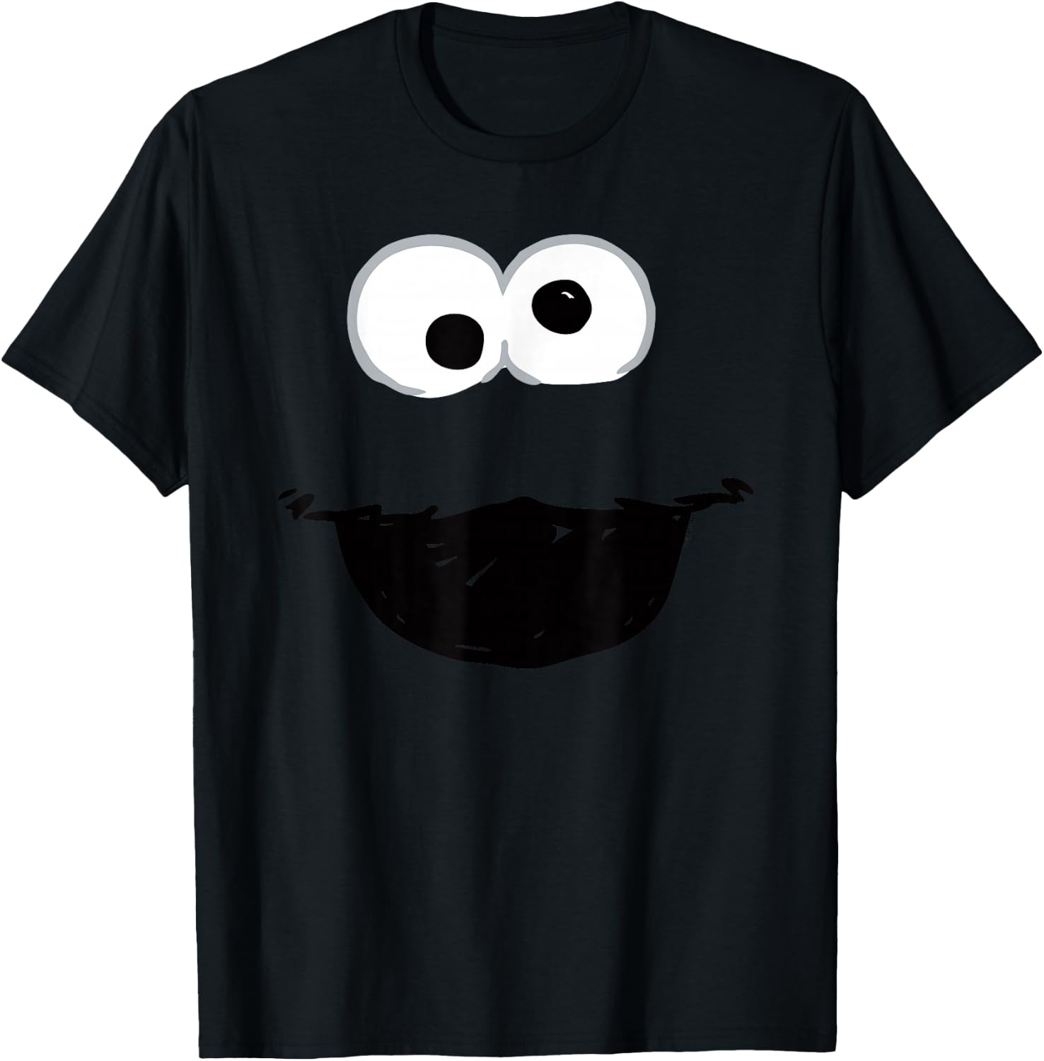 Sesame Street Cookie Monster Crayon Sketch Halloween Costume T-Shirt - T-Shirt | Black