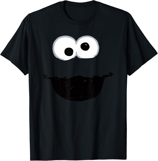 Sesame Street Cookie Monster Crayon Sketch Halloween Costume T-Shirt - T-Shirt | Black