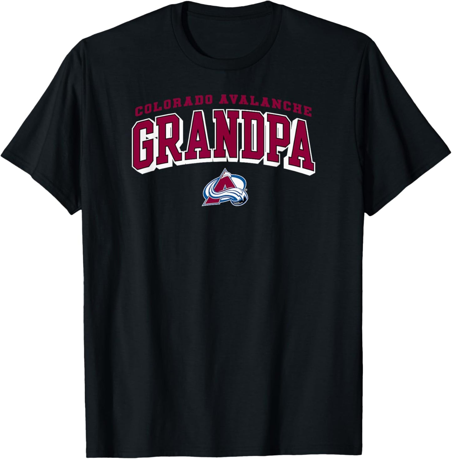 Colorado Avalanche Grandpa Arch Navy NHL Officially Licensed T-Shirt - T-Shirt | Black