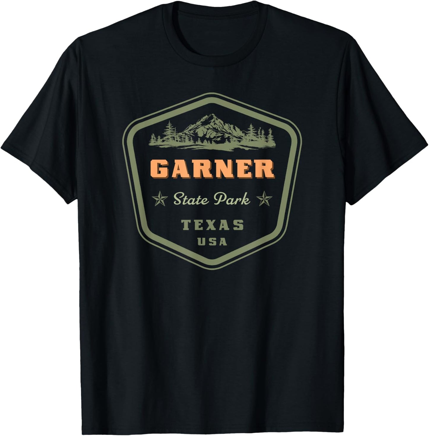 Garner State Park Texas Retro Vintage T-Shirt - T-Shirt | Black