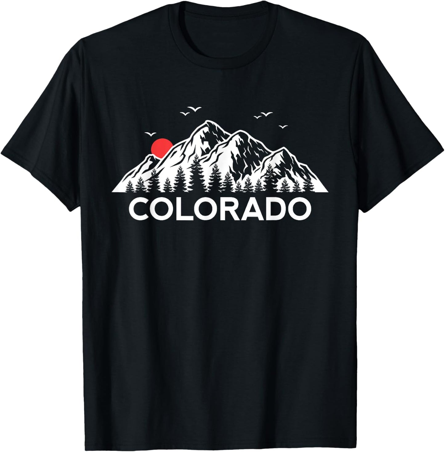 Colorado Forest Rocky Mountains T-Shirt - T-Shirt | Black