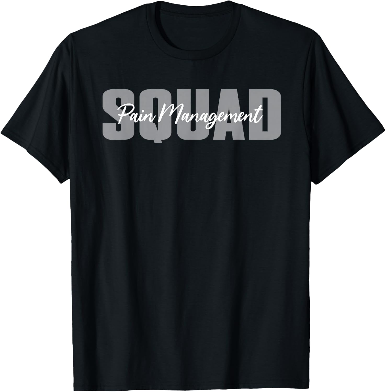 Pain Management Squad Typeset Outfit T-Shirt - T-Shirt | Black
