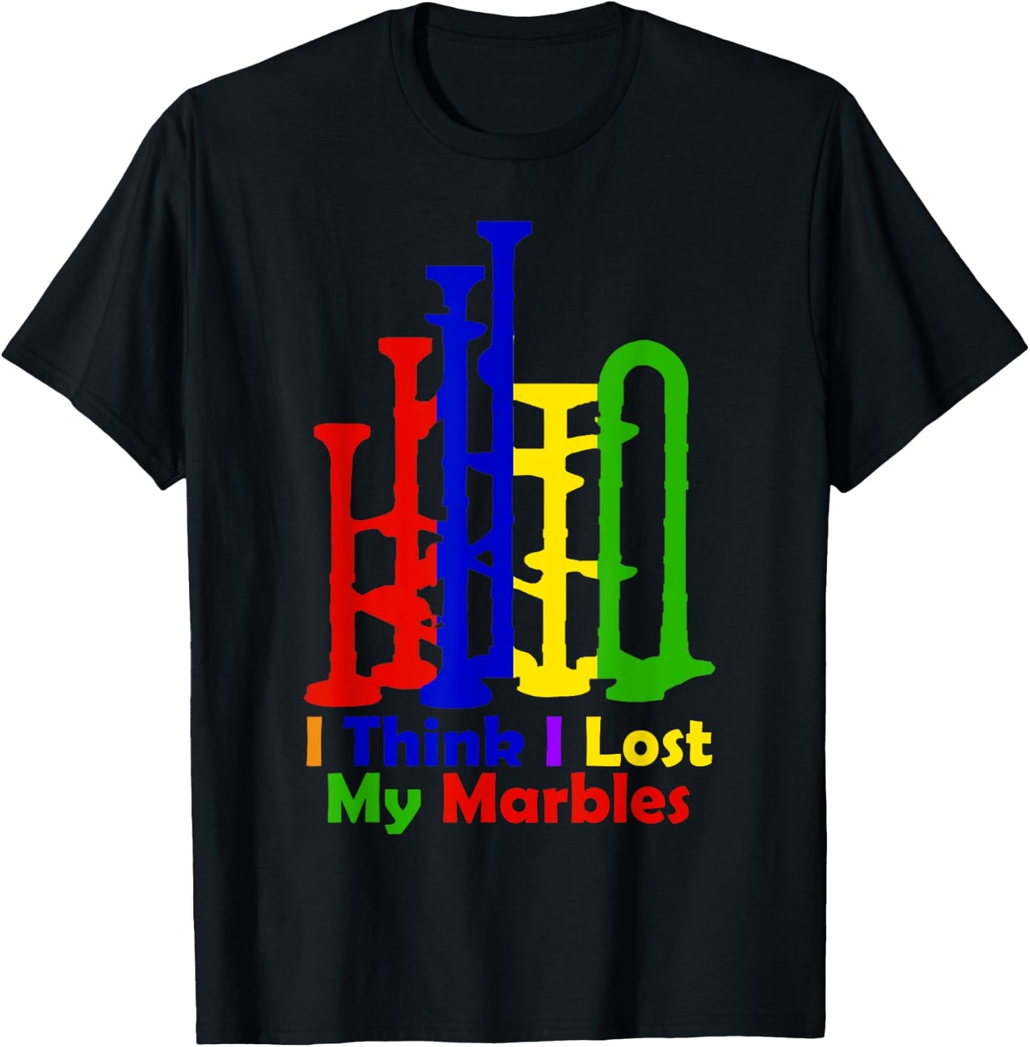 I Think I Lost My Marbles - Funny Marble Run Shirt for Kids T-Shirt - T-Shirt | Black