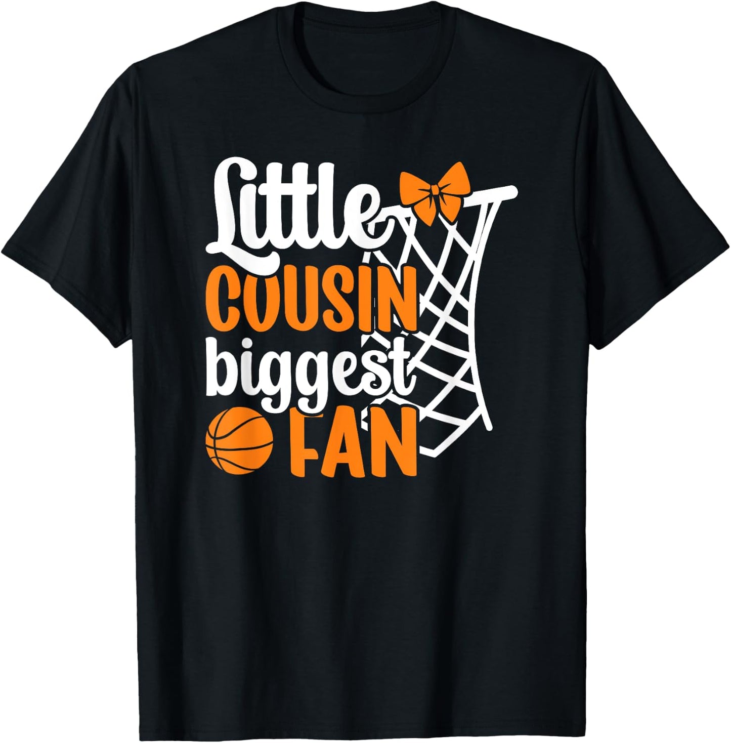 Little Cousin Basketball Cousin Basketball Player Cousin T-Shirt - T-Shirt | Black
