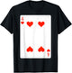 4 Four Of Hearts Playing Cards Shirt Easy Halloween Costume T-Shirt - T-Shirt | Black
