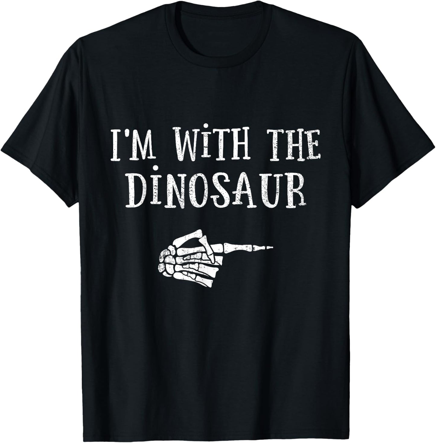 Im with dinosaur matching partner couple costume halloween T-Shirt - T-Shirt | Black