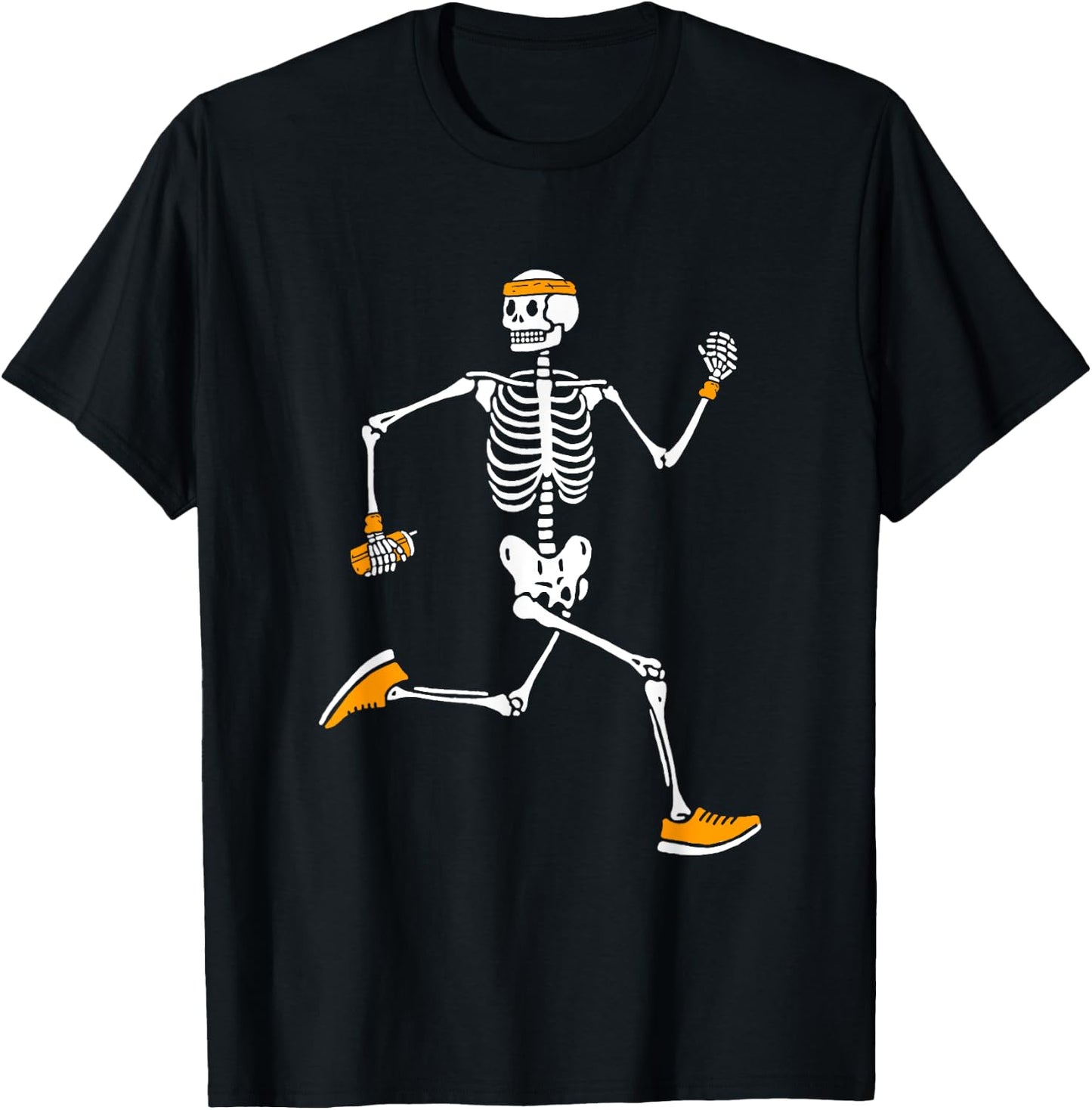 Running Skeleton Halloween Costume Marathon Runner T-Shirt - T-Shirt | Black
